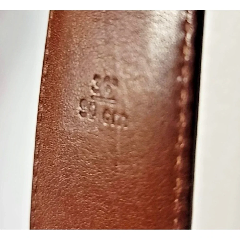 Coach Belt Mens 38 Brown‎ Leather Solid Brass Buckle Classic Dress 6960